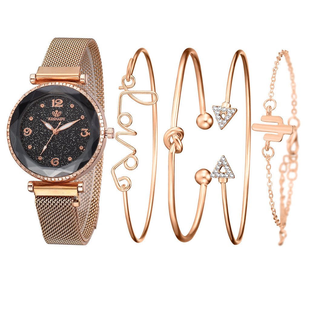 VERALEZ™ CelesteGlow – Women’s Starry Sky Magnetic Bracelet Watch