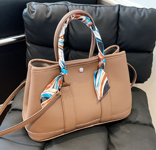 VERALEZ™ GardenLuxe Scarf Tote – Women's Floral Shoulder & Crossbody Handbag