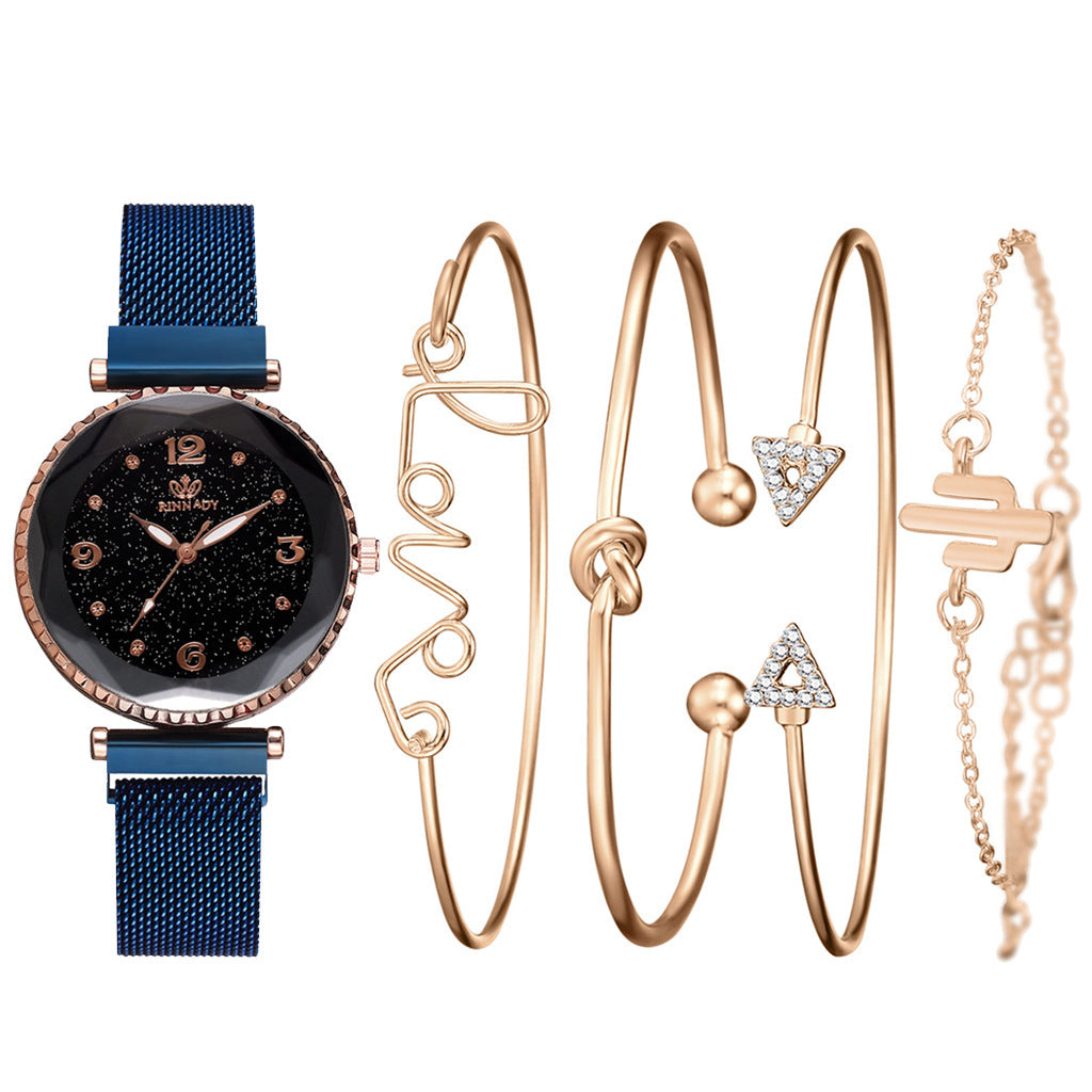 VERALEZ™ CelesteGlow – Women’s Starry Sky Magnetic Bracelet Watch