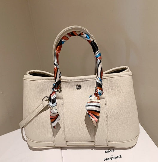 VERALEZ™ GardenLuxe Scarf Tote – Women's Floral Shoulder & Crossbody Handbag