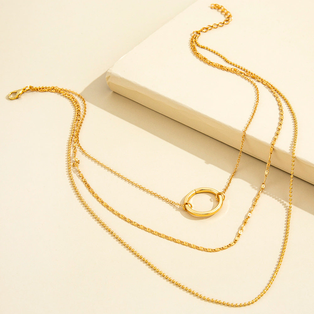 VERALEZ™ HaloLoop – Women’s Circle Clavicle Chain Necklace