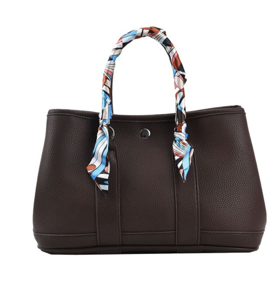 VERALEZ™ GardenLuxe Scarf Tote – Women's Floral Shoulder & Crossbody Handbag