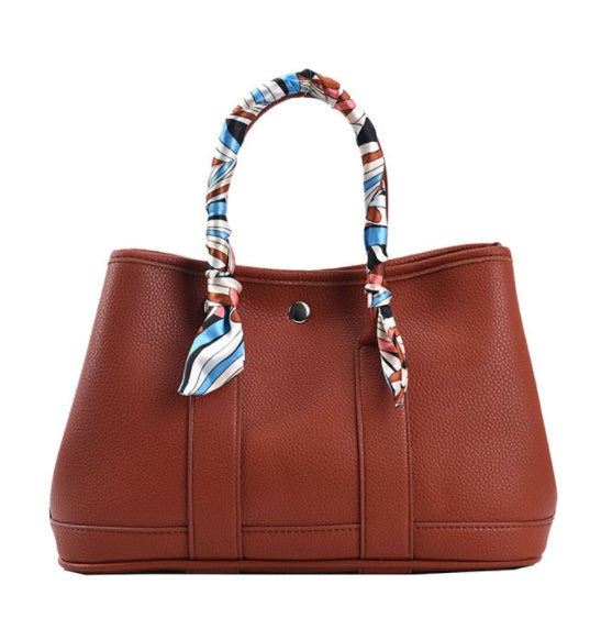 VERALEZ™ GardenLuxe Scarf Tote – Women's Floral Shoulder & Crossbody Handbag