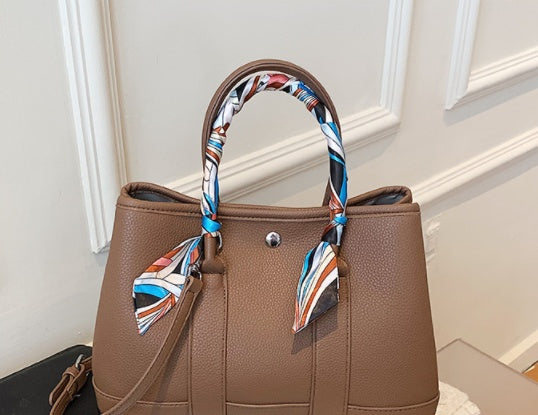 VERALEZ™ GardenLuxe Scarf Tote – Women's Floral Shoulder & Crossbody Handbag