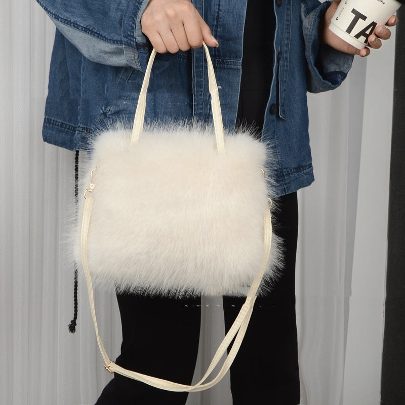 VERALEZ™ LushLuxe Plush Shoulder Messenger Bag
