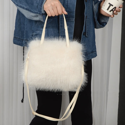 VERALEZ™ LushLuxe Plush Shoulder Messenger Bag