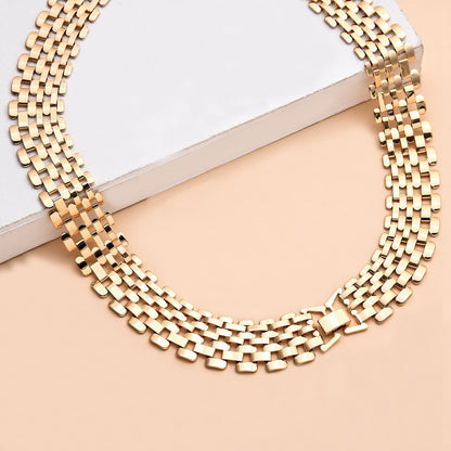 VERALEZ™ LuxeAura – Exaggerated Hollow Chain Statement Necklace for Women