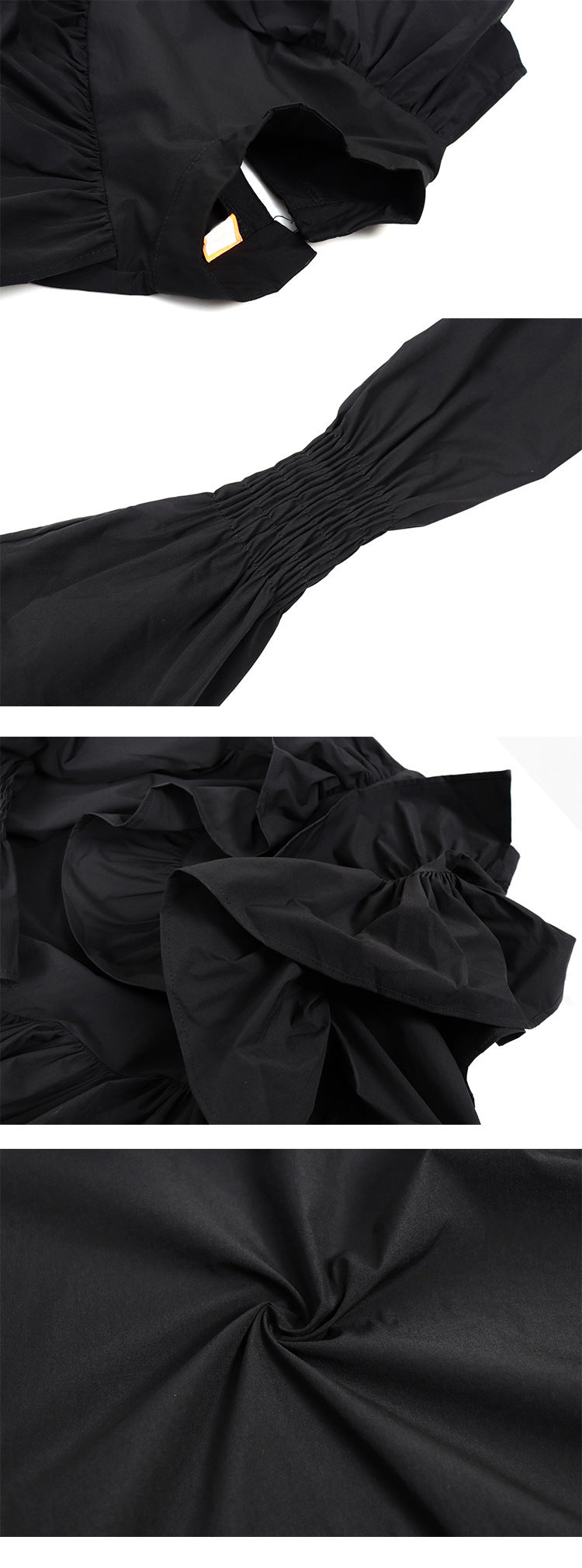 VERALEZ™ EarthenGrace – Lightweight Ruffled Trim Dress with Wooden Button Detail