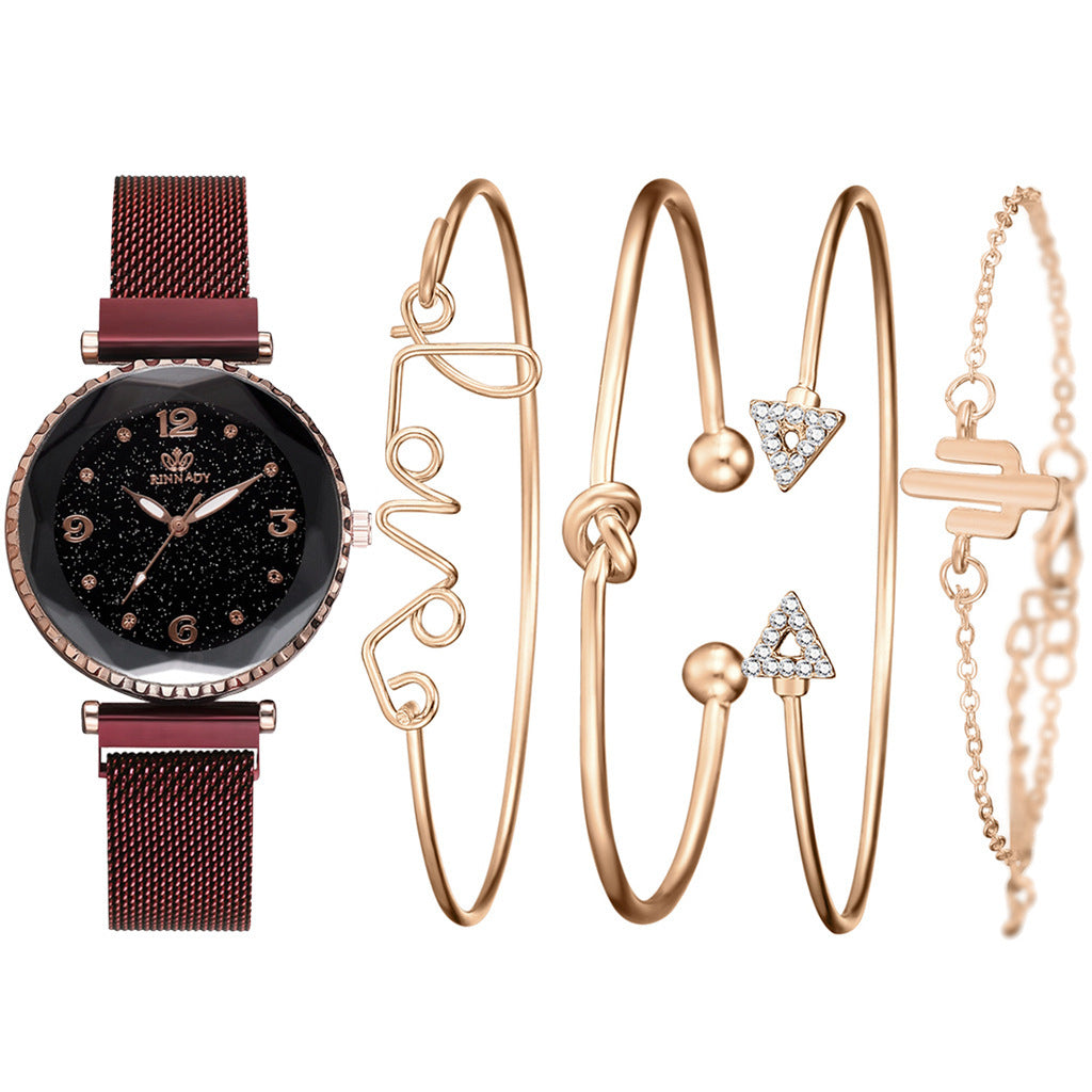 VERALEZ™ CelesteGlow – Women’s Starry Sky Magnetic Bracelet Watch