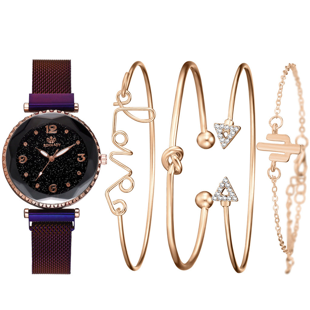 VERALEZ™ CelesteGlow – Women’s Starry Sky Magnetic Bracelet Watch