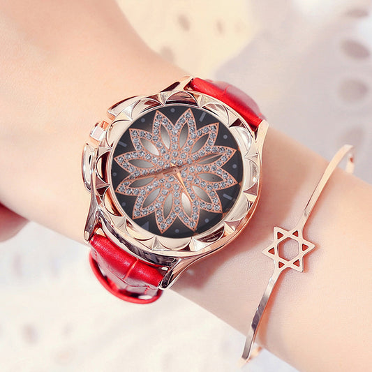 VERALEZ™ LuxeSpin – Luxurious Rotating Dial Leather Wristwatch