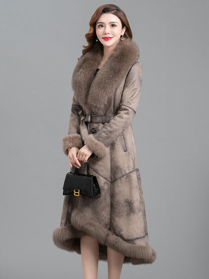 VERALEZ™ FurÉlise – Luxe Thickened Real Fur Winter Coat for Women