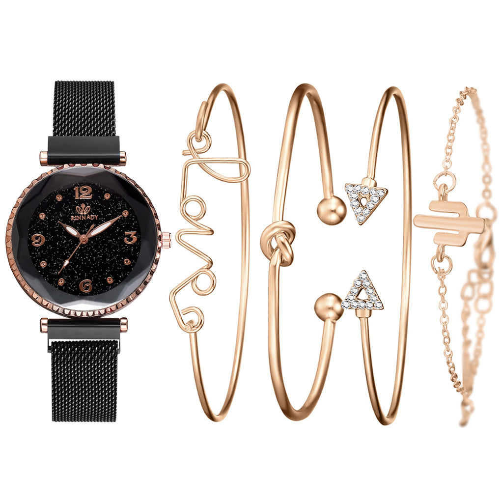 VERALEZ™ CelesteGlow – Women’s Starry Sky Magnetic Bracelet Watch