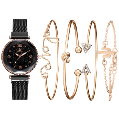 VERALEZ™ CelesteGlow – Women’s Starry Sky Magnetic Bracelet Watch