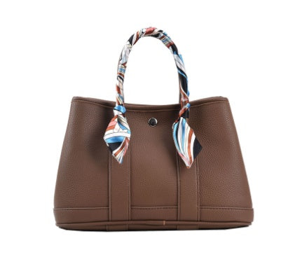 VERALEZ™ GardenLuxe Scarf Tote – Women's Floral Shoulder & Crossbody Handbag