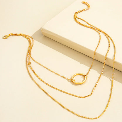 VERALEZ™ HaloLoop – Women’s Circle Clavicle Chain Necklace