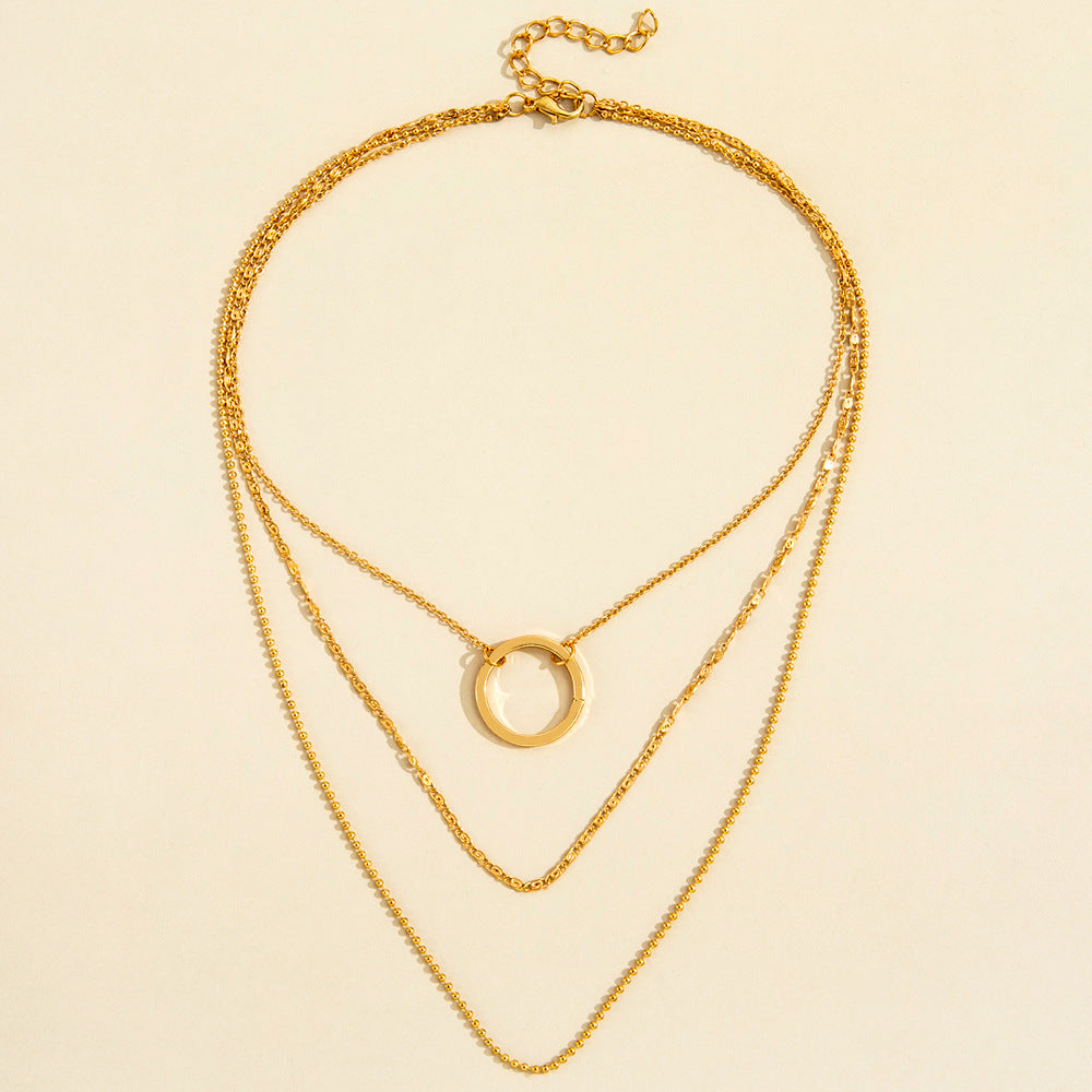 VERALEZ™ HaloLoop – Women’s Circle Clavicle Chain Necklace