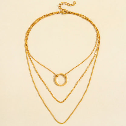 VERALEZ™ HaloLoop – Women’s Circle Clavicle Chain Necklace