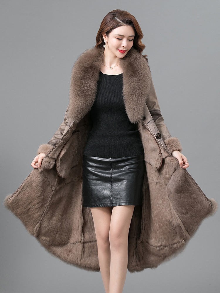 VERALEZ™ FurÉlise – Luxe Thickened Real Fur Winter Coat for Women