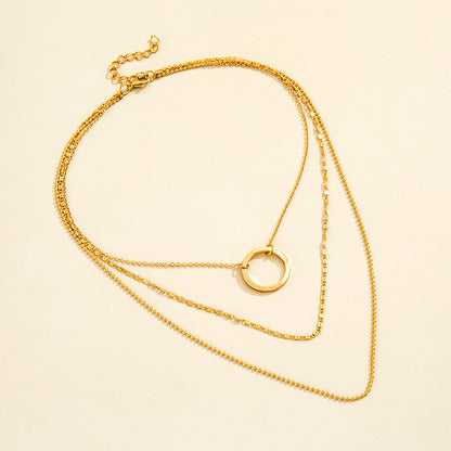 VERALEZ™ HaloLoop – Women’s Circle Clavicle Chain Necklace