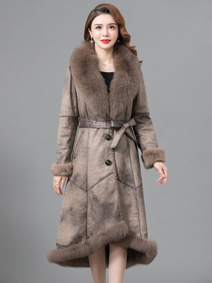 VERALEZ™ FurÉlise – Luxe Thickened Real Fur Winter Coat for Women
